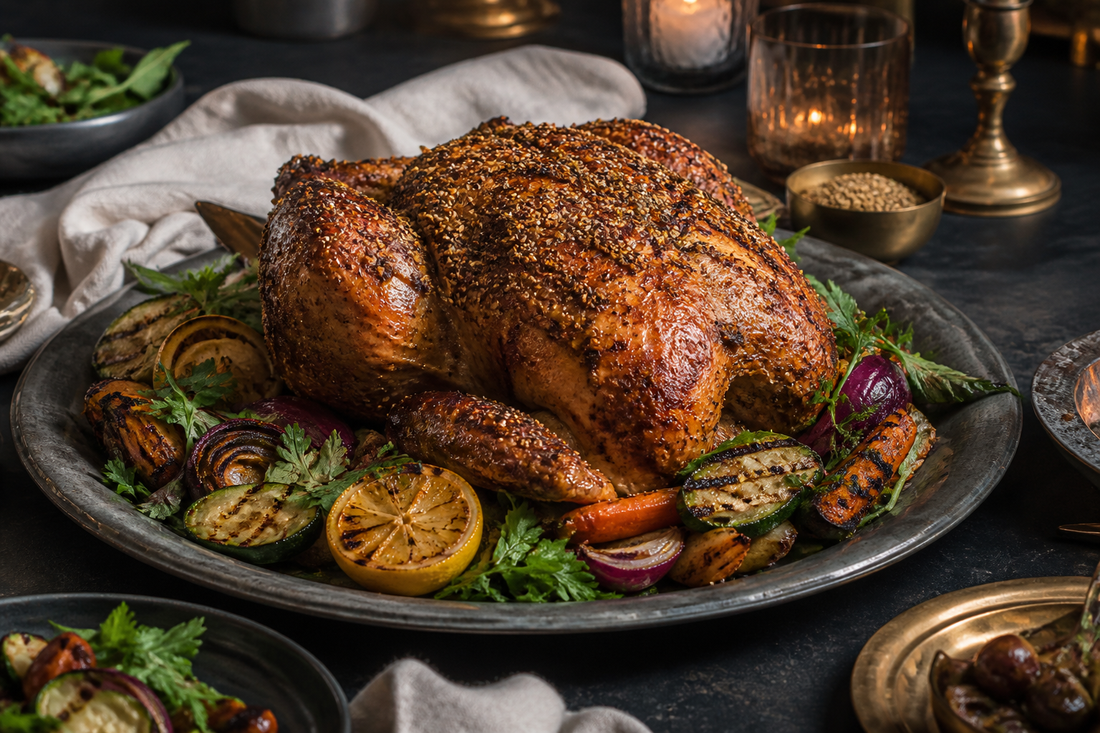 Dukkah-Smoked Chicken with Charred Lemon